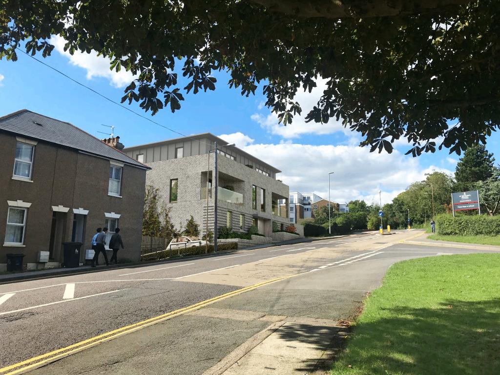 Lot: 8 - RARE CANTERBURY FREEHOLD SITE WITH PLANNING FOR EIGHT APARTMENTS - Computer Generated Images of the Proposed Elevation